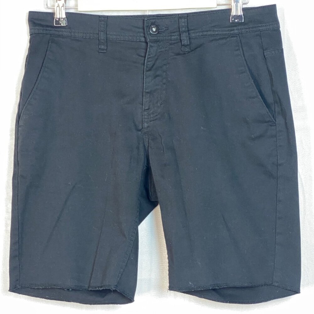 Krew Denim K Slim Black Skateboarding Golf Casual Chino Shorts Men's Size 30W